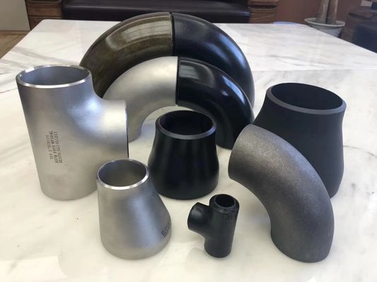45D 90D 180D কার্বন ইস্পাত বাট ঝালাই পাইপ ফিটিং ASME B16.9 B16.28 A234WPB