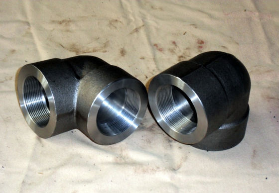 ASME B16.11 নকল ফিটিং ASTM A105N SW ফিটিং কনুই টি কাপলিং 3000lbs