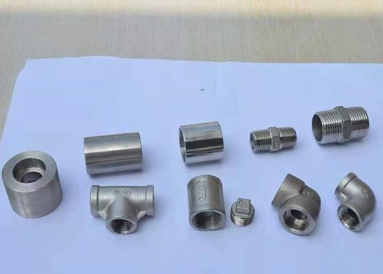 উচ্চ চাপ জাল ফিটিং ASME B16.11 কনুই ক্যাপ টি স্তনবৃন্ত মলনযোগ্য আয়রন ফিটিং